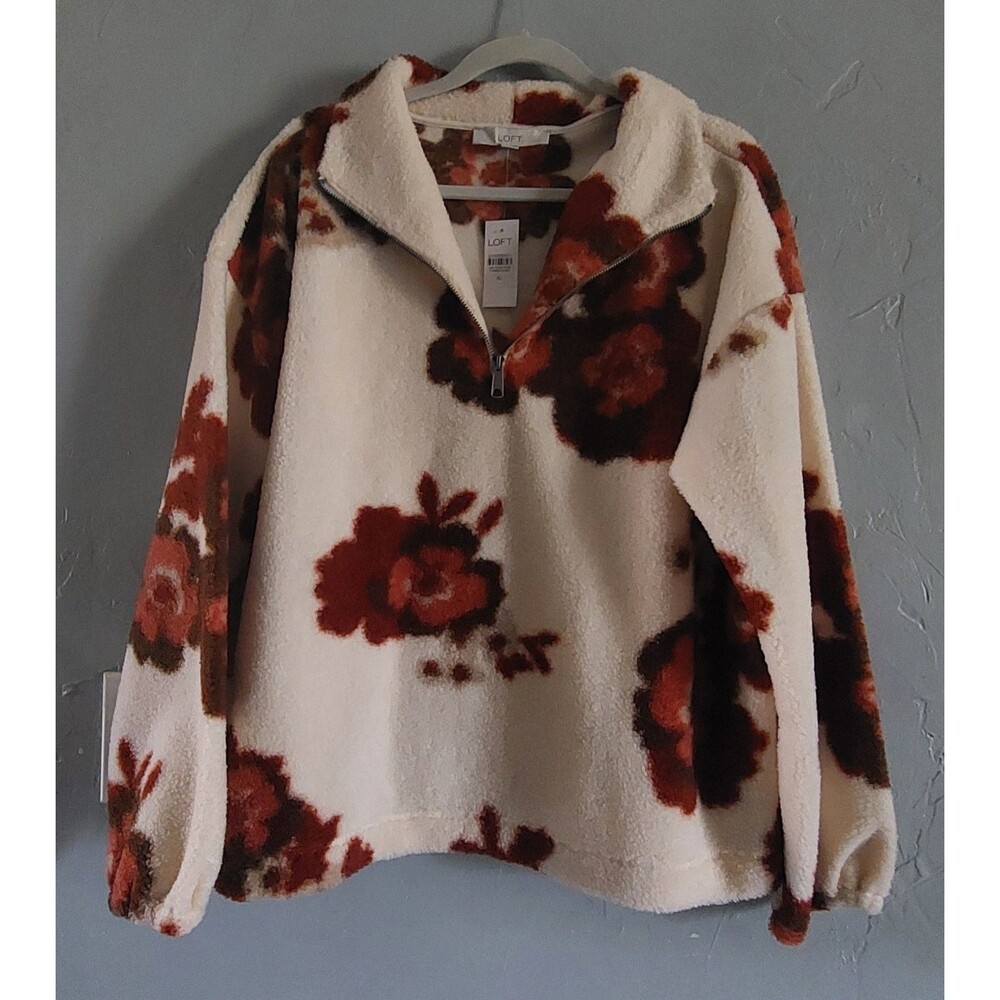 Loft Sweater New Women's XL, Polyester, Very Soft, 3/4 Zipper, 24 Inch Of...